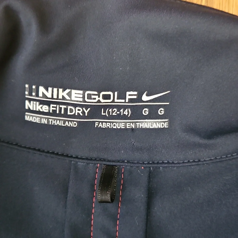 Nike Golf Women’s Navy Athletic Zip Up Jacket Sz L